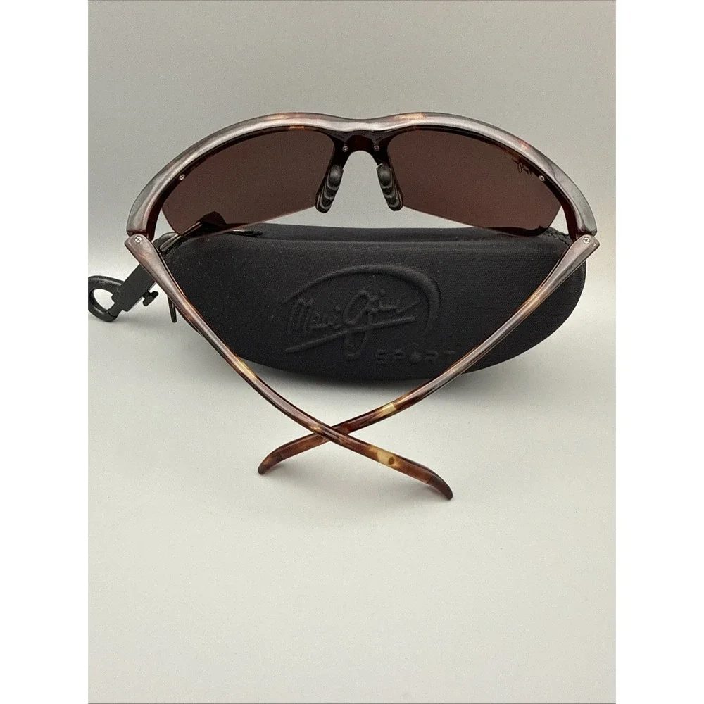 Maui Jim Authentic Sunset MJ402-10 Polarized Tortoise Wrap Sunglasses Japan/Case